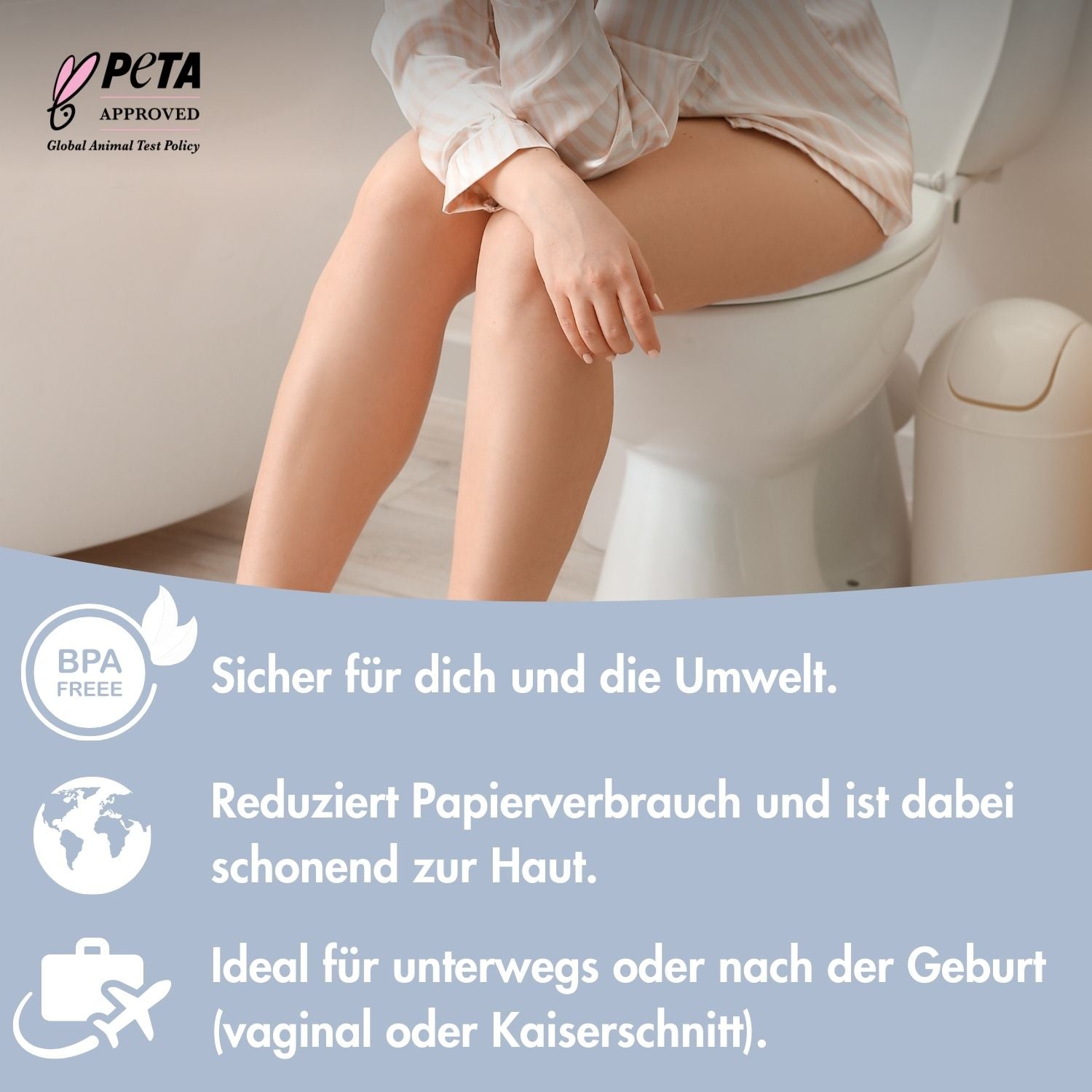 Intim - /Podusche - The Peri Bottle 380ml - MyClarella - sicher für dich und die Umwelt, reduziert Papierbrauch, ist schonend zur Haut, ideal für nach der Geburt (vaginal oder Kaiserschnitt), ideal für unterwegs