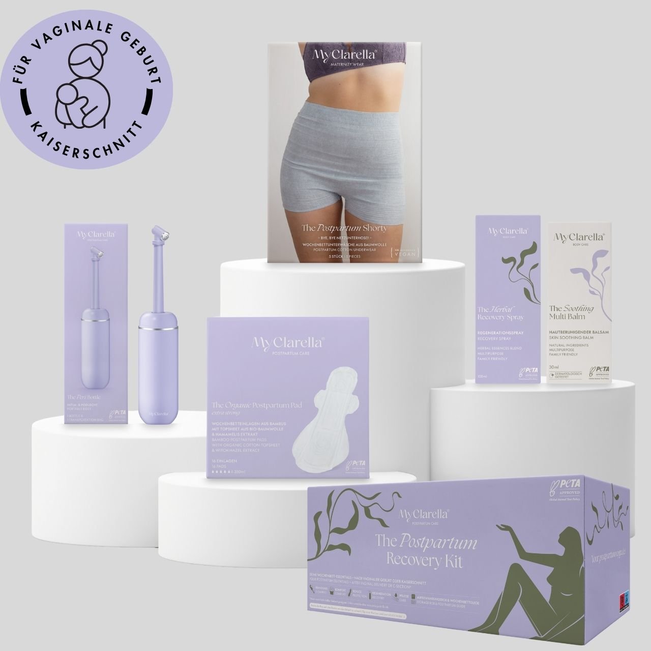 Mama Wochenbettbox - Vaginale oder Bauchgeburt - The Postpartum Recovery Kit - MyClarella