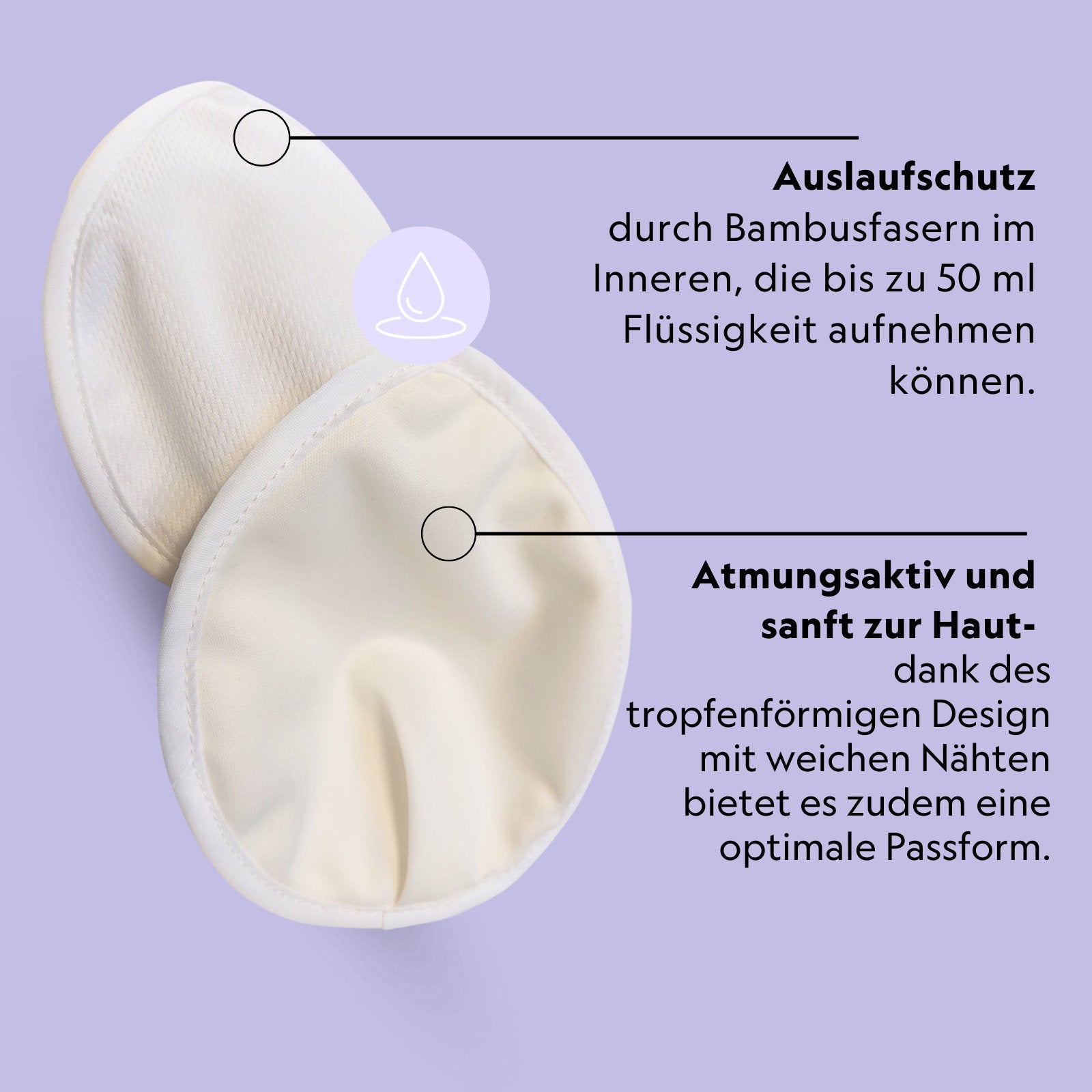 The Organic Nursing Pads - Waschbare Stilleinlagen - MyClarella - mit Auslaufschutz und atmungsaktiv und sanft zur Haut