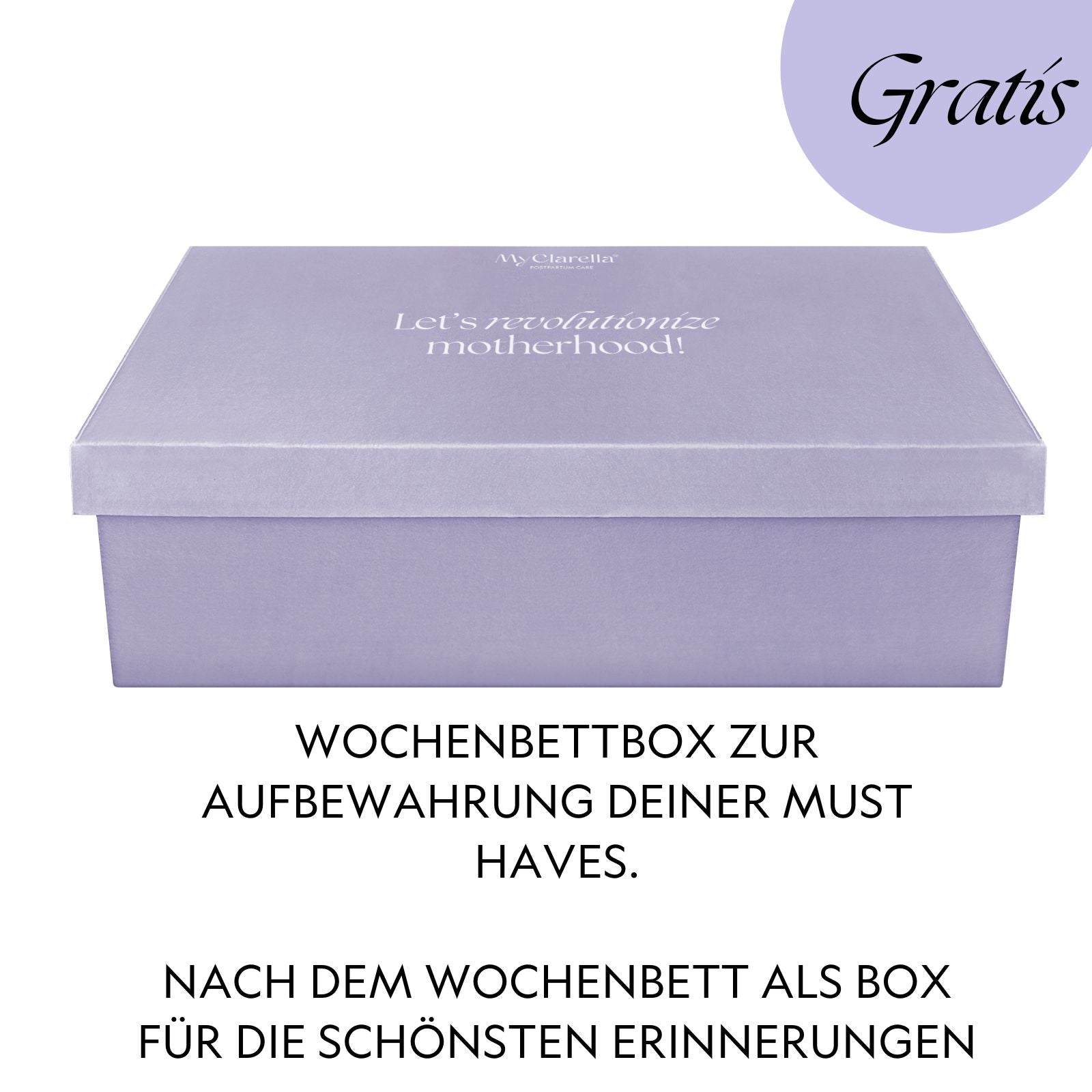 The Postpartum Recovery Kit - Wochenbettkit bei vaginaler oder Bauchgeburt - MyClarella - Gratis Wochenbettbox zur Aufbewahrung